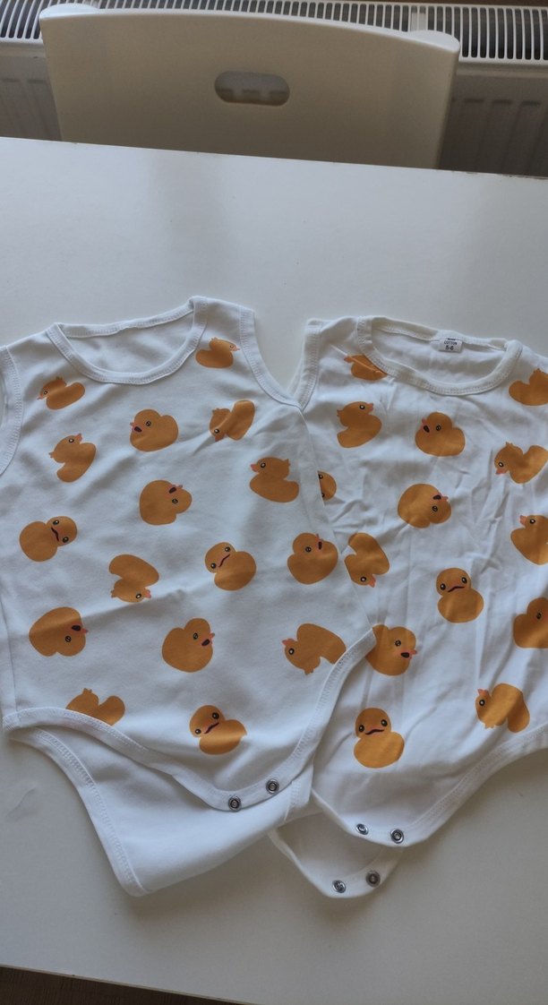 Beyaz Kuş Desenli Bebek Atlet Body - Görsel 2