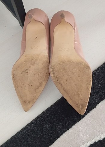38,5 Beden ten rengi Renk Bej Süet Stiletto Kadın Ayakkabı