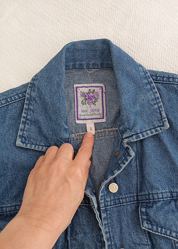 s Beden Düğmeli, Kolsuz Mavi Denim Kadın yelek