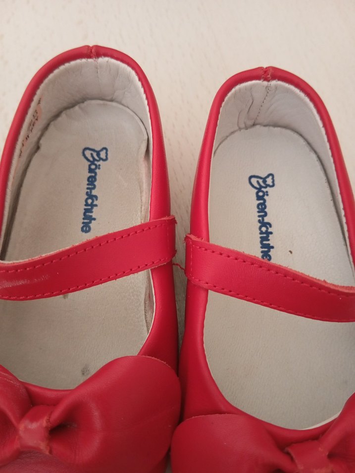 Kız Çocuk kırmızı Fiyonklu Babet Ayakkabı - Görsel 2