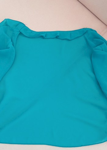 Kız Çocuk Turkuaz Fırfırlı Bolero - Görsel 4