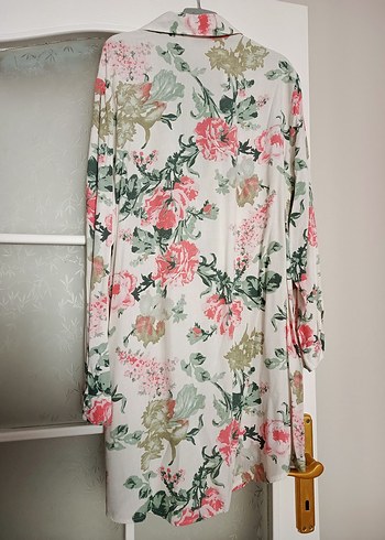 Çiçek Desenli Uzun Hamile Bluzu - Görsel 3