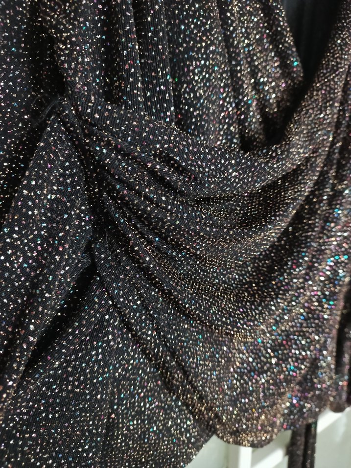 Yılan Desenli Kahverengi Dökümlü Kadın Bluz - Görsel 5