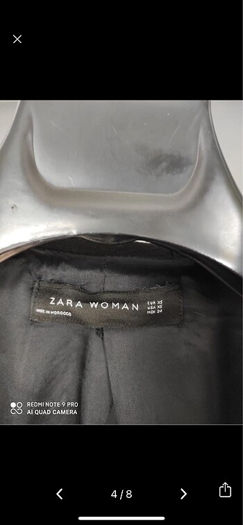 xs Beden siyah Renk Zara Kaban