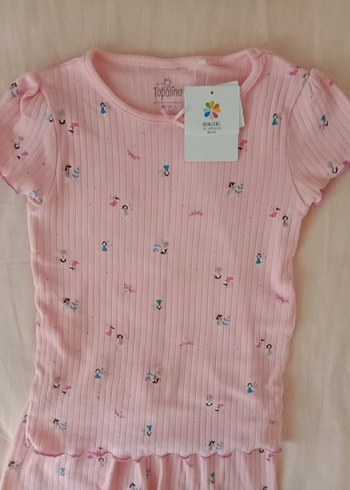 Pembe Baskılı Kısa Kollu Bebek Takımı - Görsel 2