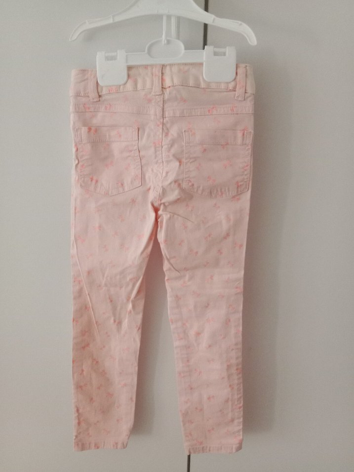 Kız Çocuk Pembe Batik Desenli Regular Fit Pantolon - Görsel 2