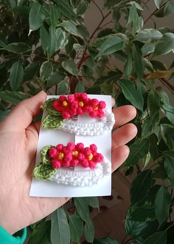 Renkli Boncuk İşlemeli Çocuk Toka Seti - Görsel 6