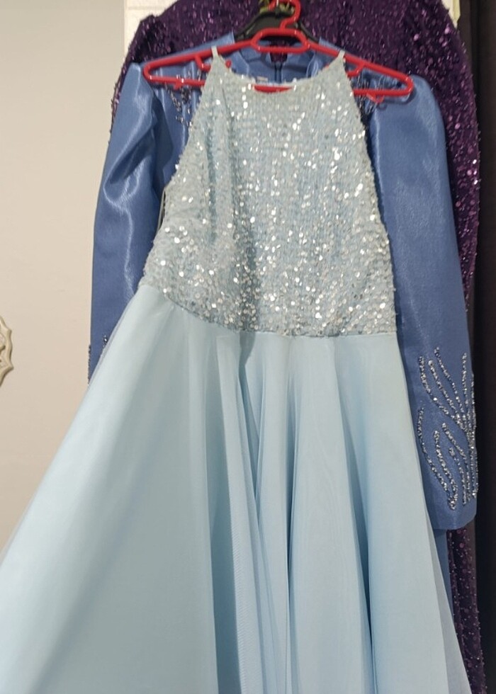 Pul payetli çok şık mini elbise - Görsel 3