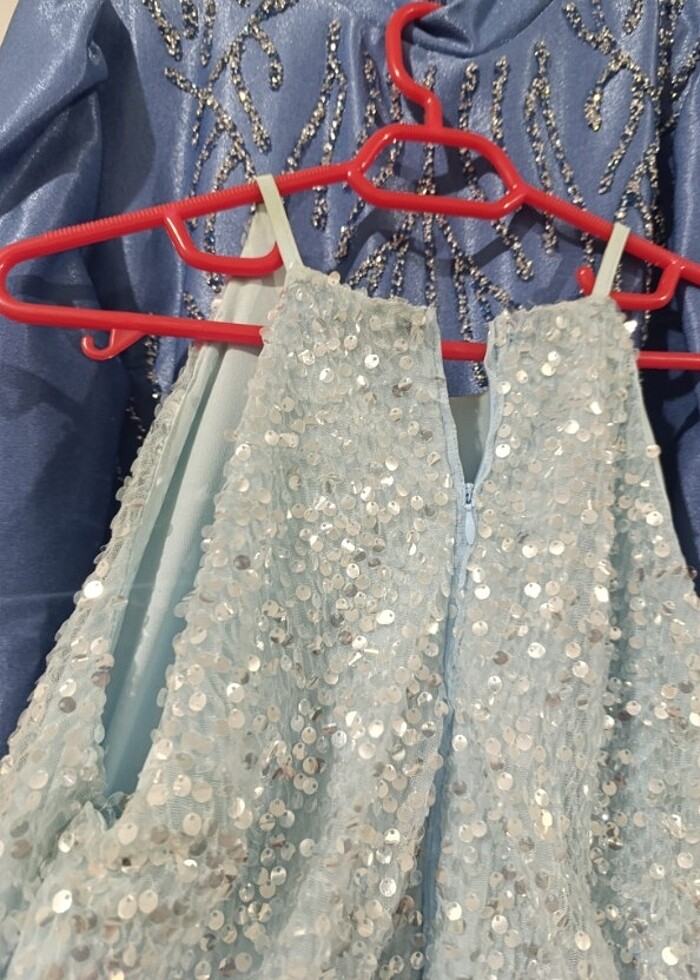 Pul payetli çok şık mini elbise - Görsel 4