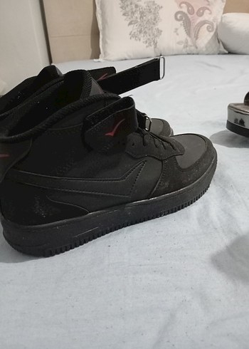 Siyah Erkek Spor Ayakkabı Cırt Cırtlı - Görsel 4