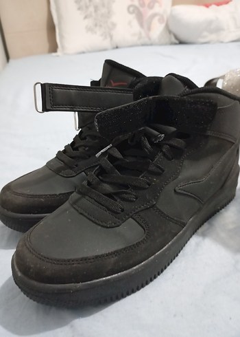 Siyah Erkek Spor Ayakkabı Cırt Cırtlı - Görsel 2