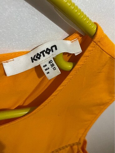 l Beden turuncu Renk Koton elbise
