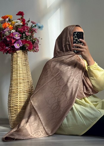 Bej Jakar pamuk Kadın Bohem Şal
