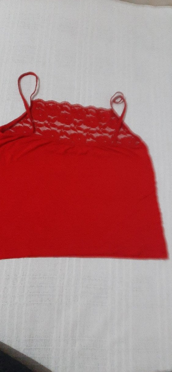 Kırmızı Dantelli Straplez Kadın Atlet - Görsel 2