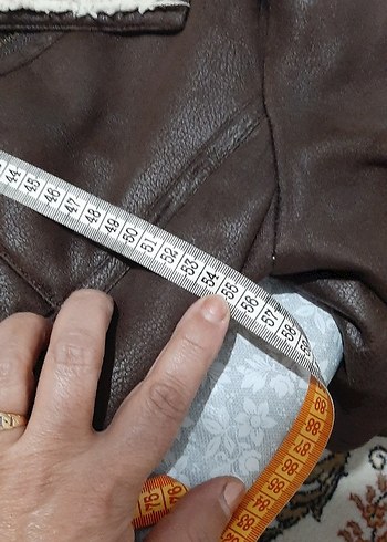 Kürklü Kahverengi Deri Kadın Biker Ceket - Görsel 6