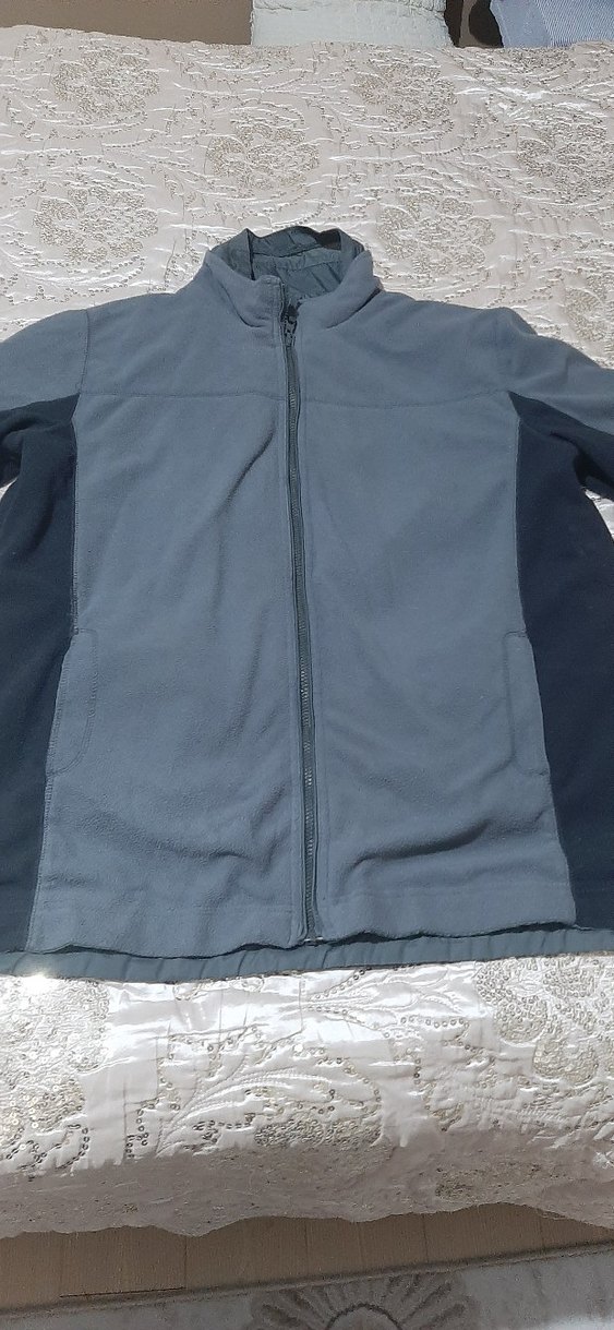 Gri Kapüşonlu Rahat Kesim Erkek Mont - Görsel 5