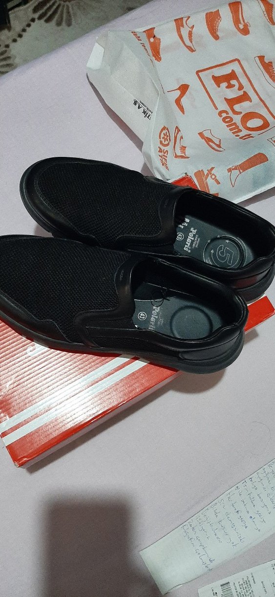 Siyah Erkek Spor Ayakkabı Velcro Kapatma - Görsel 2