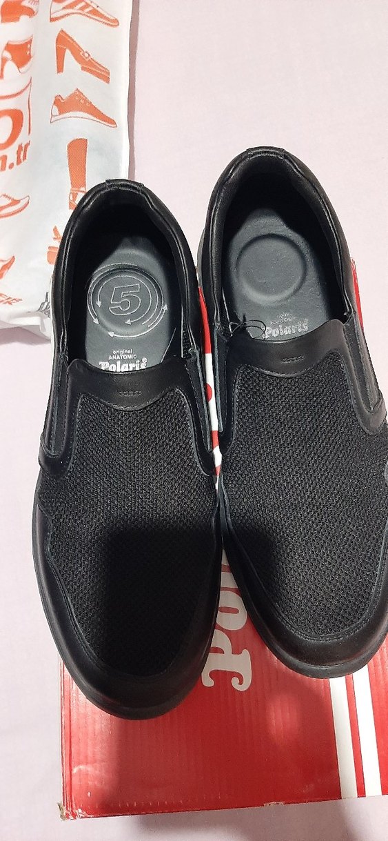 Siyah Erkek Spor Ayakkabı Velcro Kapatma - Görsel 4