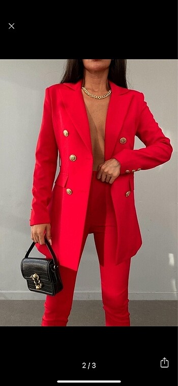 Kemerli kadın takım elbise - Görsel 2