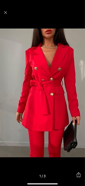 Kemerli kadın takım elbise - Görsel 3