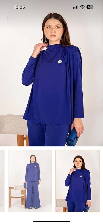 Mavi pantolon takım Melike tatar ürünü - Görsel 2