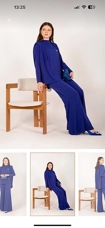 Mavi pantolon takım Melike tatar ürünü - Görsel 5