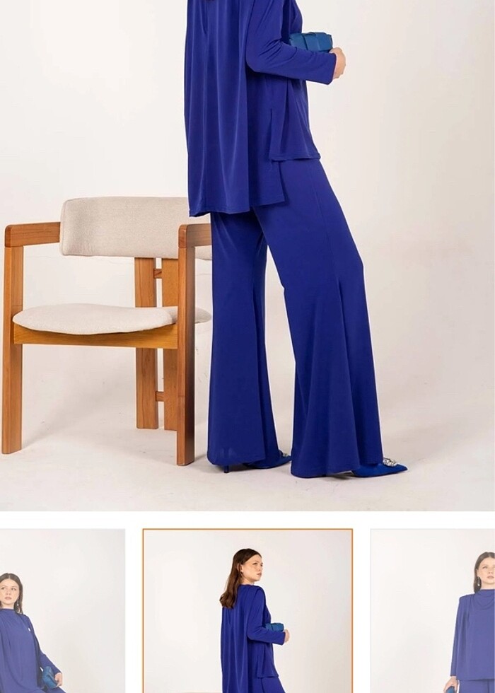 Mavi pantolon takım Melike tatar ürünü - Görsel 3