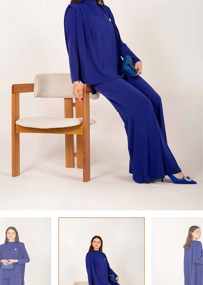 Mavi pantolon takım Melike tatar ürünü - Görsel 5