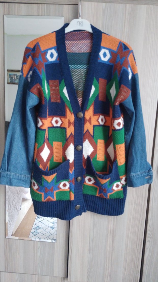 Renkli Desenli Bohem Kadın Hırka - Görsel 2