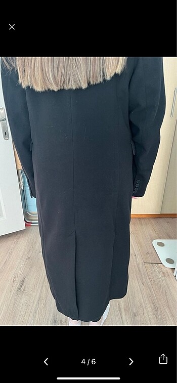 36 Beden siyah Renk H&M Kaban