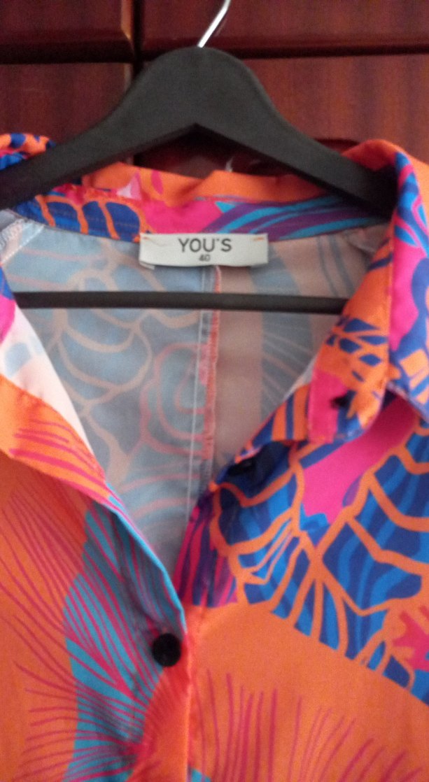 Renkli Bohem Uzun Kollu Gömlek - Görsel 2