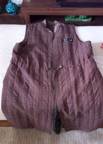 Dikişli Kahverengi Fermuarlı Kadın Yelek - Görsel 3