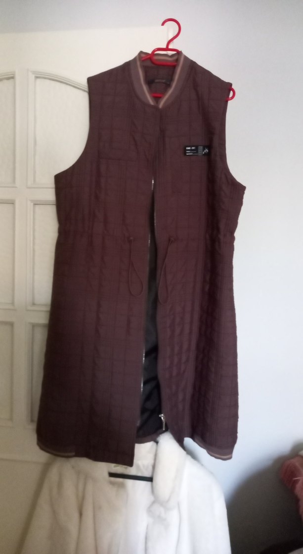 Dikişli Kahverengi Fermuarlı Kadın Yelek - Görsel 5