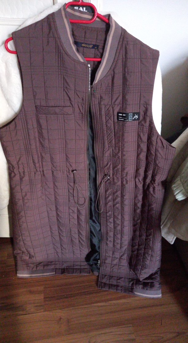 Dikişli Kahverengi Fermuarlı Kadın Yelek - Görsel 4