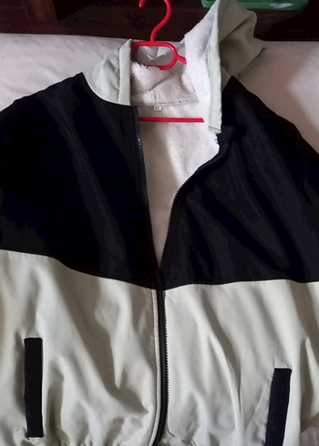 suyeşili Siyah Fermuarlı Kadın Kısa Ceket - Görsel 2