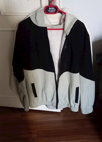 suyeşili Siyah Fermuarlı Kadın Kısa Ceket - Görsel 3