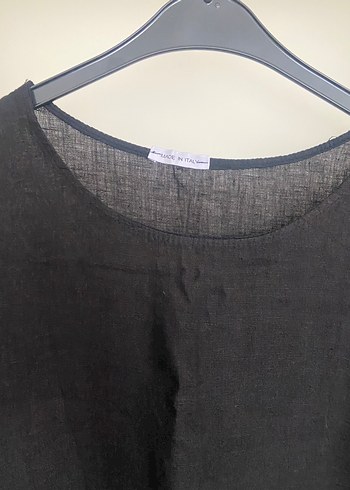 Zara Siyah Keten Kadın Bluz
