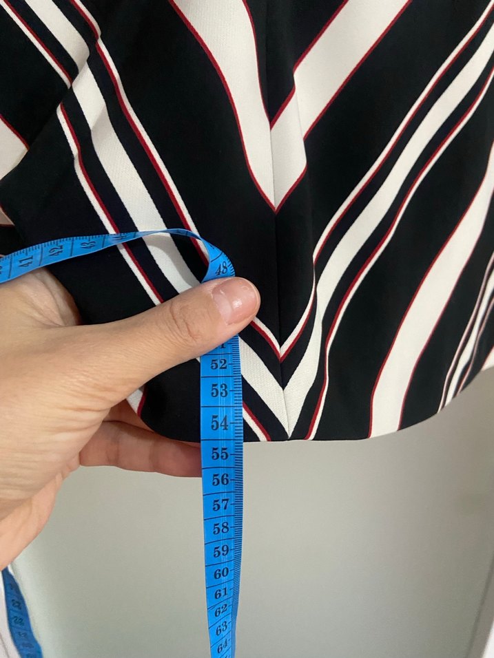 Çizgili Siyah Mini Pilili Kadın Etek - Görsel 5