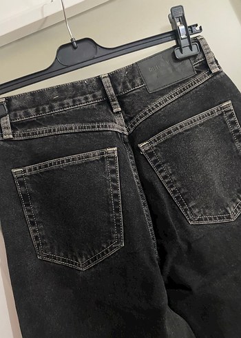 Düğmeli Siyah Kadın Kot Pantolon - Görsel 7