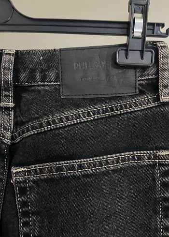 Düğmeli Siyah Kadın Kot Pantolon - Görsel 8