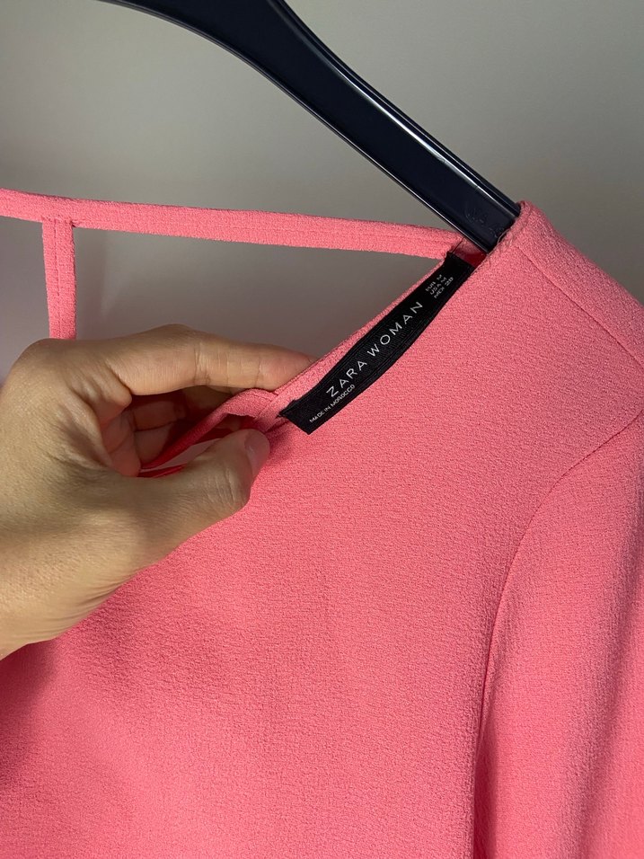 Pembe Salaş Uzun Kollu Kadın Bluz - Görsel 3