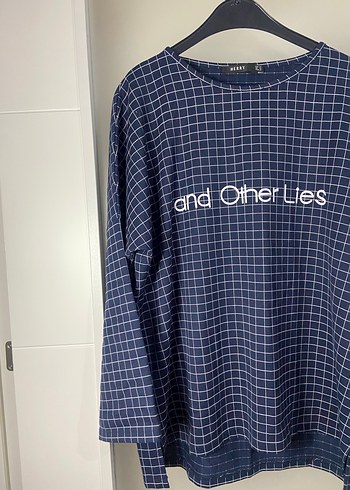 Kadın Mavi Uzun Kollu Sweatshirt - Görsel 3