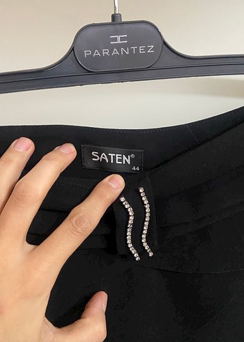 Siyah Pilili Midi Kalem Etek - Görsel 4