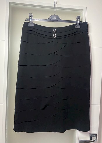 Siyah Pilili Midi Kalem Etek - Görsel 3