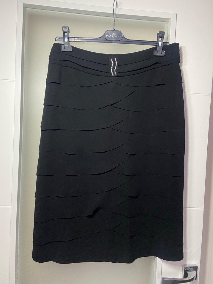 Siyah Pilili Midi Kalem Etek - Görsel 3