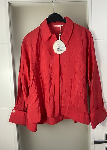 Nar Çiçeği Keten Mini Gömlek - Görsel 4