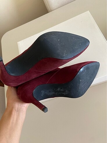 40 Beden bordo Renk Zara bordo bot