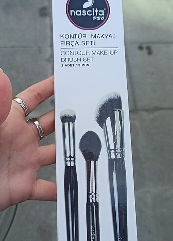 Nascita pro kontür makyaj fırça seti 3'lü
