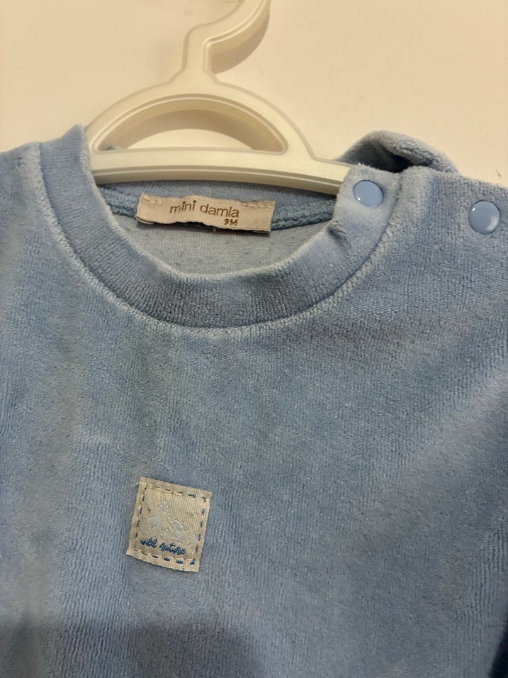 Mavi Bebek Uzun Kollu Çıtçıtlı Body - Görsel 2