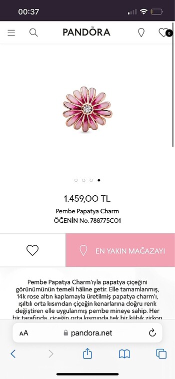 Çiçek Pandora Charm